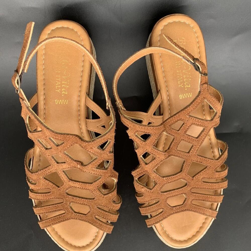 Bella Vitta Italy Sandals Flats Platform Sz 9 Womens